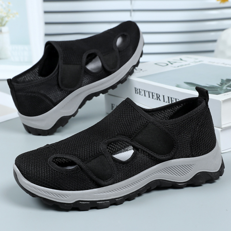 Summer women's shoes with soft soles that don't cause foot fatigue, mom's shoes, convenient Velcro shoes for the elderly, and walking shoes for middle-aged and elderly people details Picture
