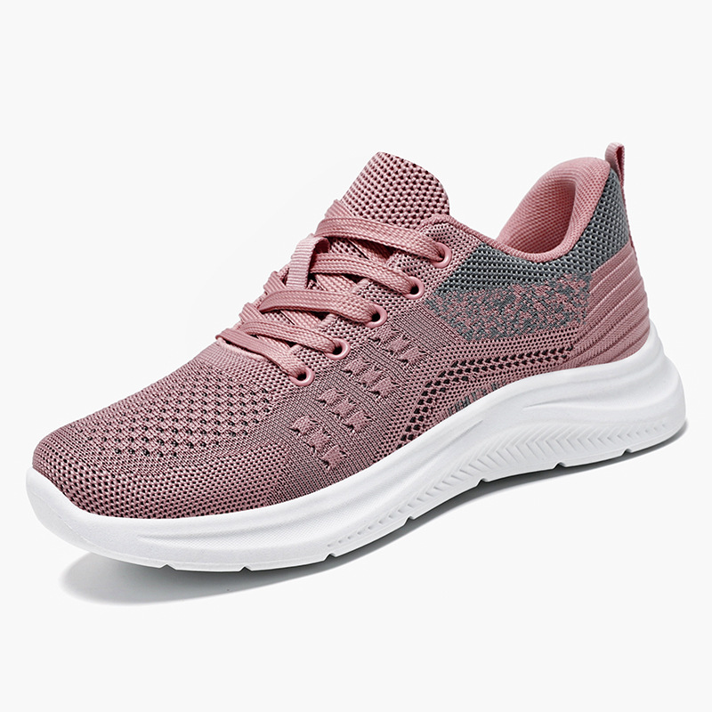 Spring new style women's flying woven lightweight and breathable shoes wholesale, running shoes manufacturer, casual sports shoes for women Item Picture