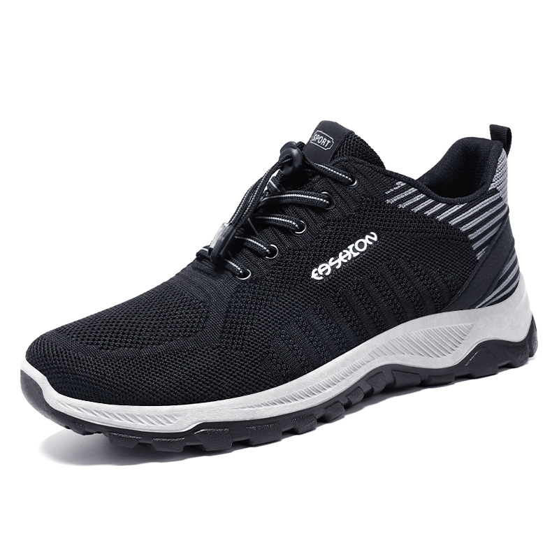 Men's walking shoes, versatile single shoes, flying woven sports shoes, breathable net shoes, non-smelly feet, men's shoes, couple style running shoes Item Picture