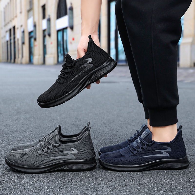 Men's sports shoes cross-border consignment, breathable and non-smelly feet, mesh shoes, soft-soled and comfortable running shoes, versatile men's single shoes Application Scenario