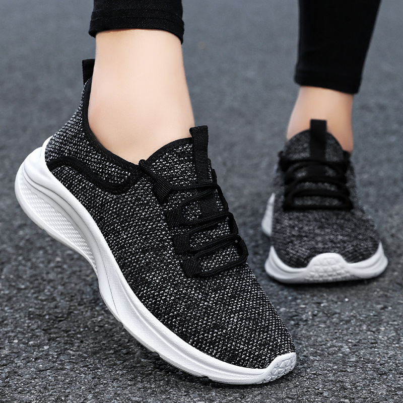 Women's sports shoes, breathable mesh shoes, soft-soled, comfortable and casual shoes, not stuffy feet, mesh shoes, fashionable and versatile single shoes details Picture