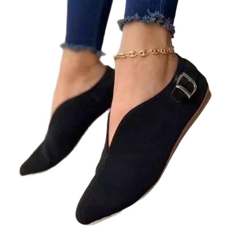 Single-shoe women's 2025 Spring/Summer new Chanel-style shallow opening women's shoes with fabric surface, one-step lazy bean shoes Item Picture