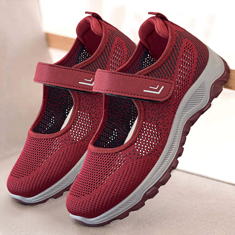 Shoes for women, cross-border women's shoes, mom shoes, walking shoes for the middle-aged and elderly, casual shoes, lazy people, one-foot Velcro shoes for the elderly Specification drawing