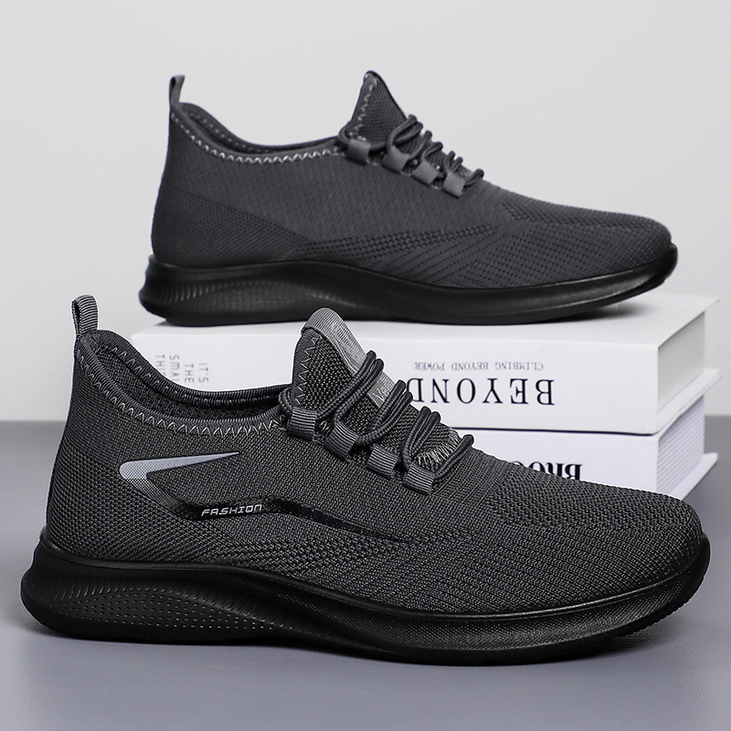 Men's casual shoes, cross-border large-sized temu flying woven shoes, breathable mesh shoes, versatile men's shoes, soft-soled comfortable single shoes Application Scenario