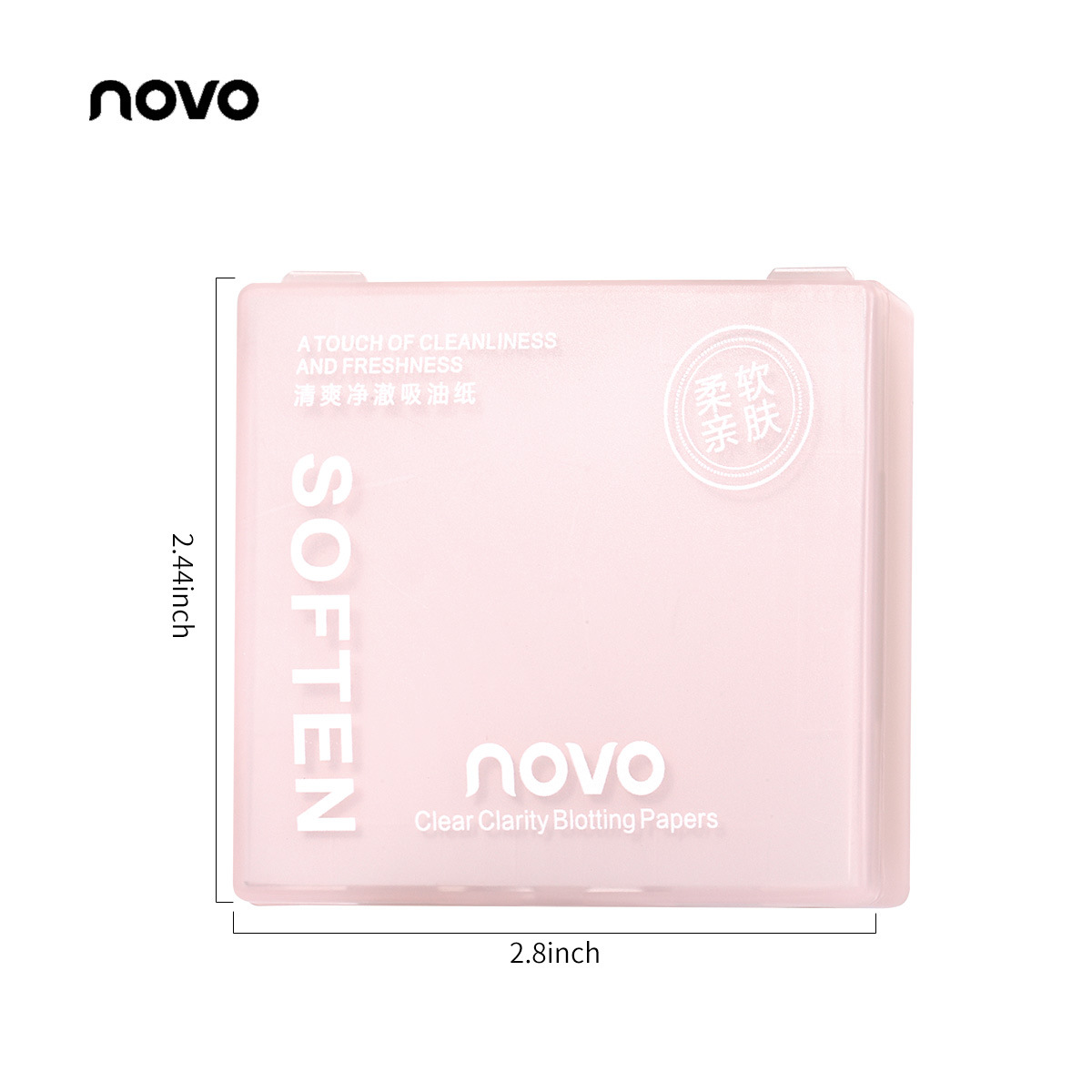 NOVO Refreshing Oil-absorbing Paper Facial Mirror Replacement Powder Puff Facial oil-control and oil-Removing Oil-absorbing paper box portable Item Picture