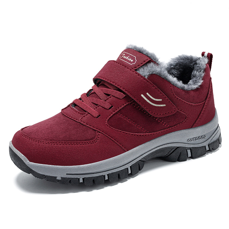Cotton shoes for women 2025 couple style walking warm cotton boots, casual fleece thickened short boots, and snow boots for middle-aged and elderly people Item Picture