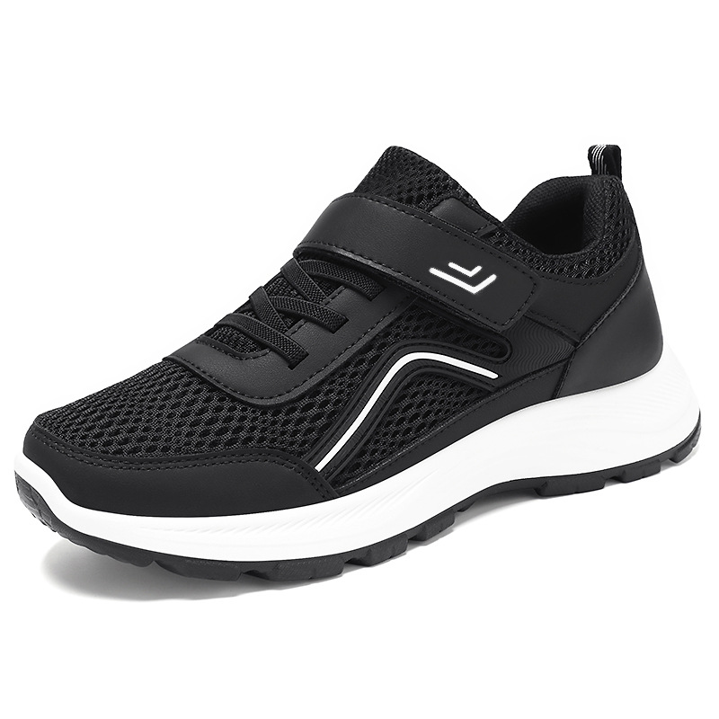 Women's shoes, walking shoes, soft-soled shoes that don't cause foot fatigue, sports shoes, Velcro mom shoes, breathable mesh casual shoes, comfortable single shoes Item Picture