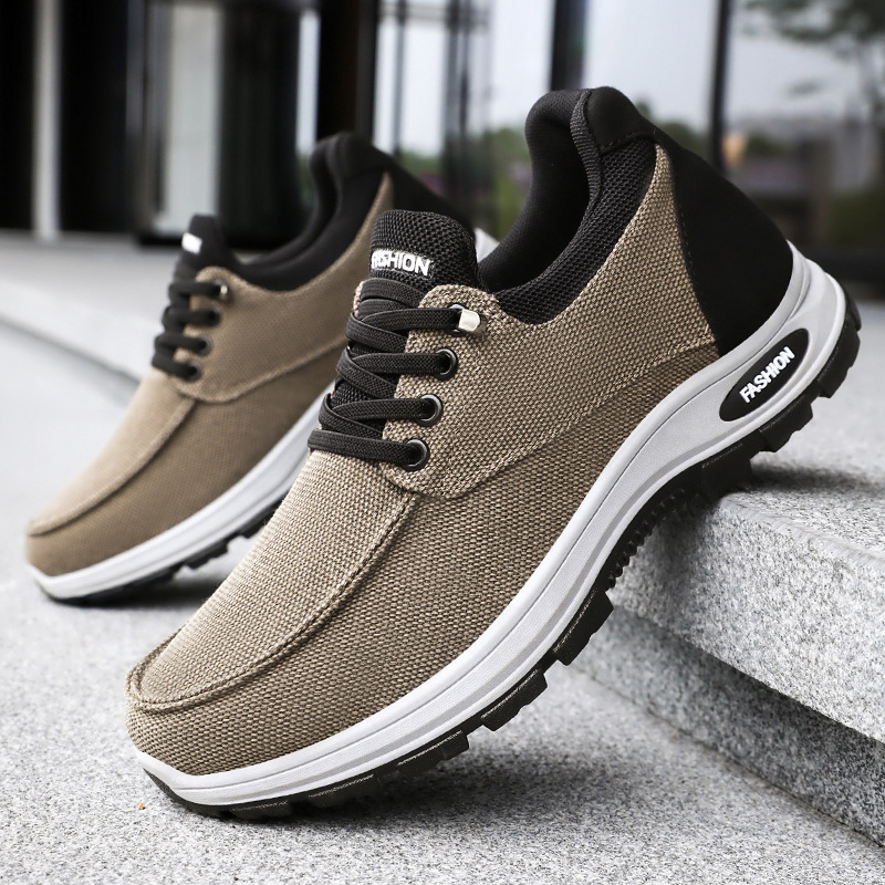 Men's sports shoes, breathable single shoes, soft-soled comfortable running shoes, versatile shallow-mouthed men's shoes, thick-soled walking shoes full figure