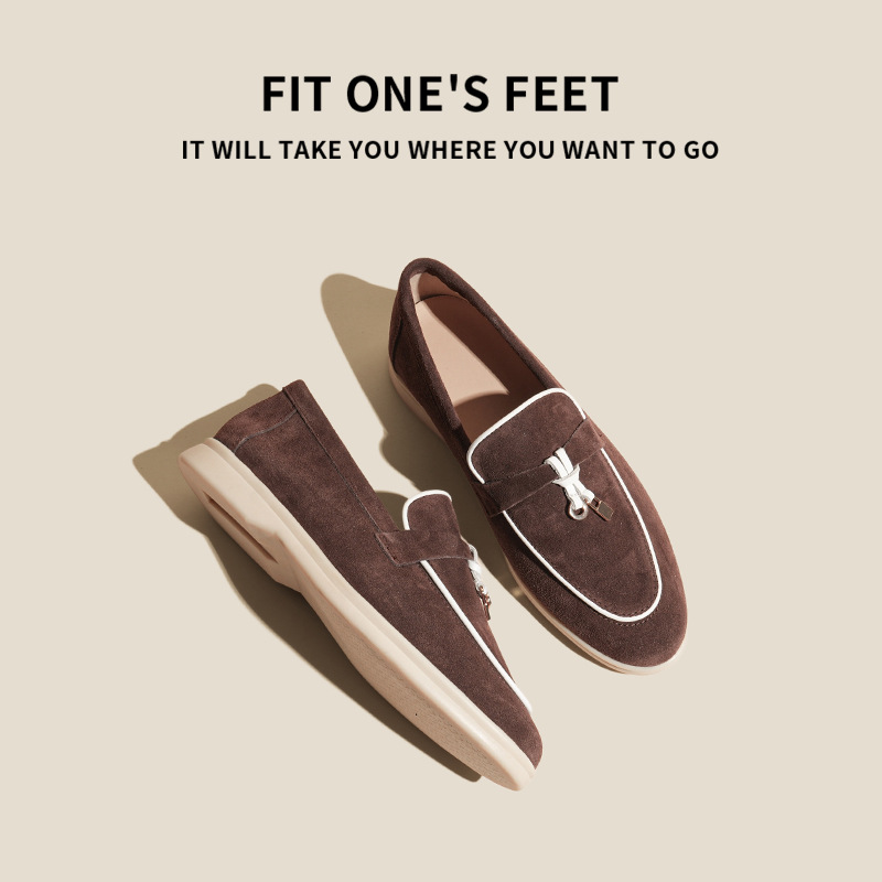 Factory direct sales 2025 new Italian LP soft-soled casual women's shoes, comfortable and versatile genuine leather loafers Application Scenario