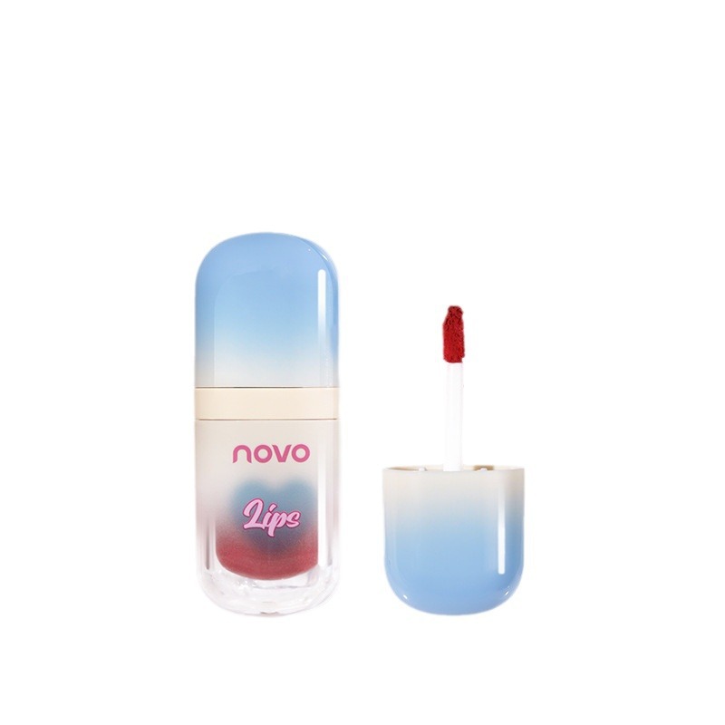 NOVO velvet cotton texture lip mud lip glaze is silky smooth and natural, with a matte finish that naturally enhances complexion. Affordable for students Item Picture