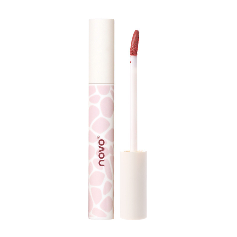 NOVO Soft Mist Mirror Water Gloss Lip Gloss and Lip Gauze are waterproof and non-stick, with a red rim for students to look fair without makeup. Wholesale Item Picture
