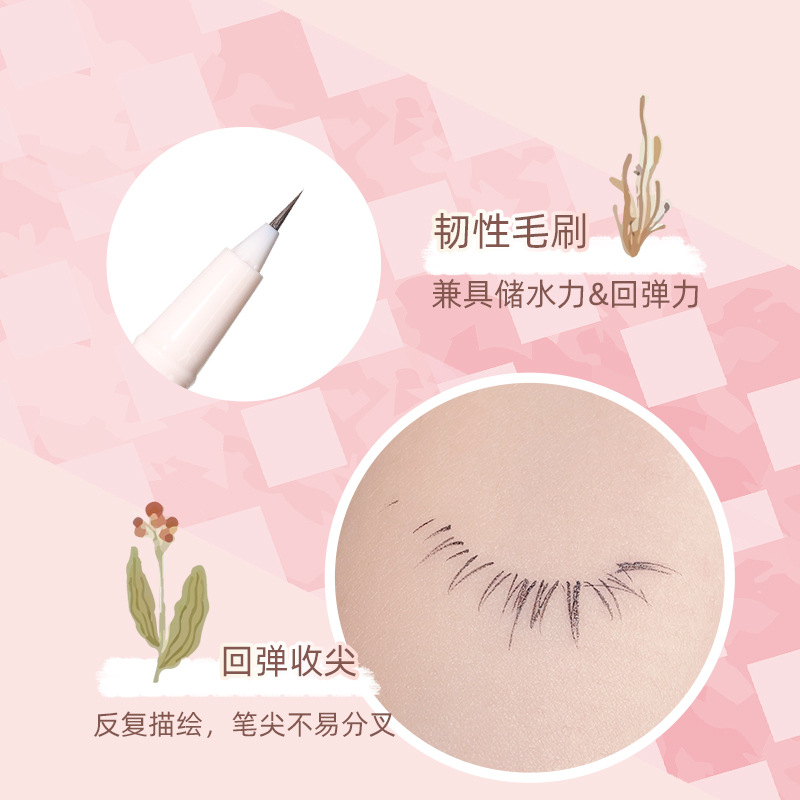 NOVO Double Eye Clipper Ultra-Fine Eyeliner Liquid Pen: Waterproof, non-smudging, long-lasting, ultra-fine eyeliner for lower eyelashes wholesale details Picture