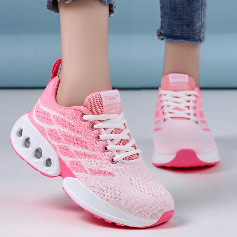 Women's shoes, women's sports single shoes, new soft-soled comfortable air-cushioned shoes, breathable single shoes, cross-border oversized running shoes Application Scenario