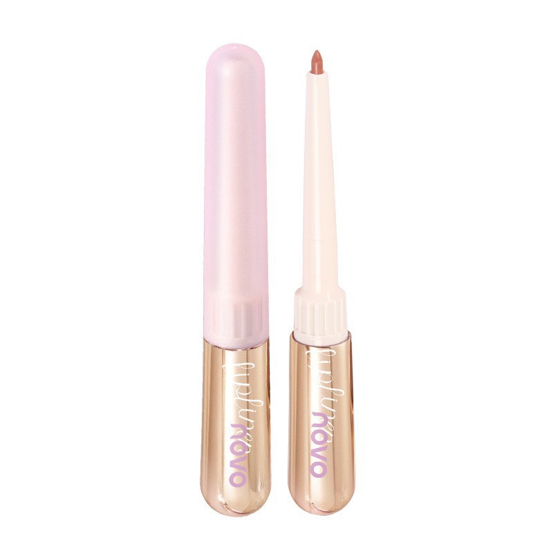 NOVO Fog Kiss Double-headed Lip Gloss Lip Liner Pen, with a double-headed velvet mist, creamy and smooth texture, Outlines the lip shape at an affordable price Item Picture