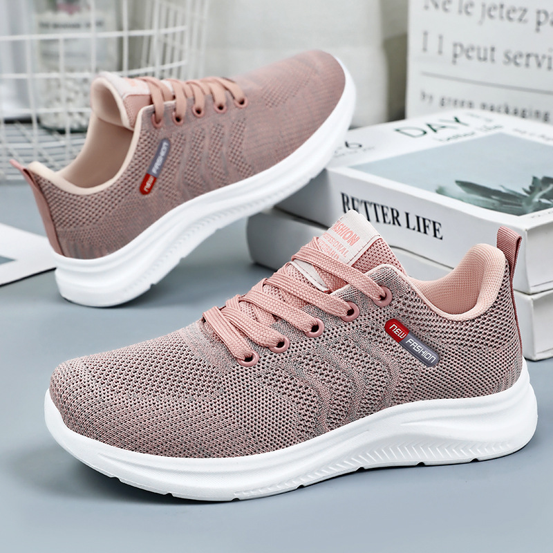 Women's shoes: Versatile, breathable, woven mesh shoes, soft-soled, comfortable and casual shoes, versatile single shoes, shallow opening, mom shoes full figure
