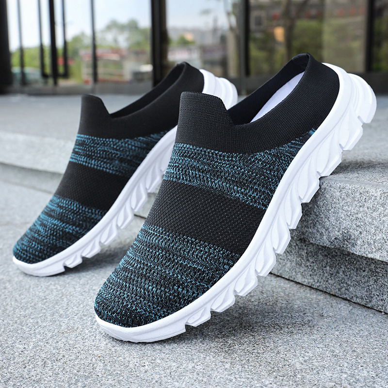 Men's shoes: Flip-flops, casual shoes on one foot, breathable and non-smelly, single shoes, flying weave, versatile men's shoes, shallow opening, half slippers Application Scenario