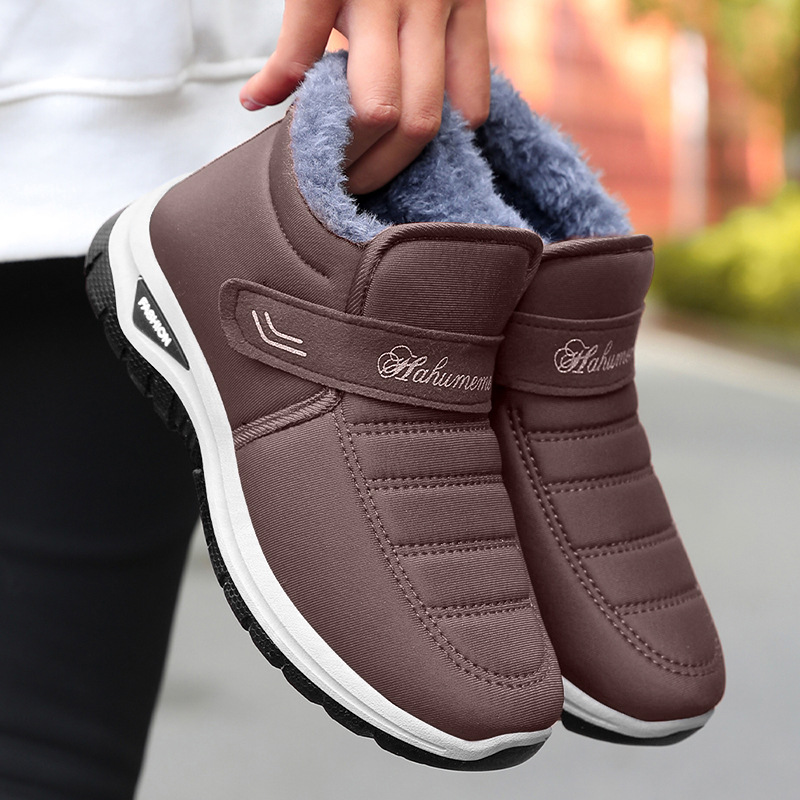 Women's shoes, cotton shoes, cross-border large-sized cotton boots, fleece and thickened women's boots, warm snow boots, short boots for middle-aged and elderly couples Specification drawing