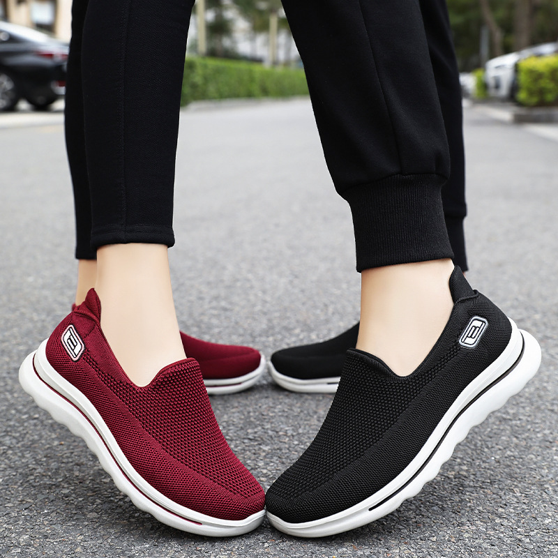 Women's shoes, versatile shoes for middle-aged and elderly mothers, unisex shoes, one-foot walking shoes, breathable single shoes, casual shoes for women Specification drawing