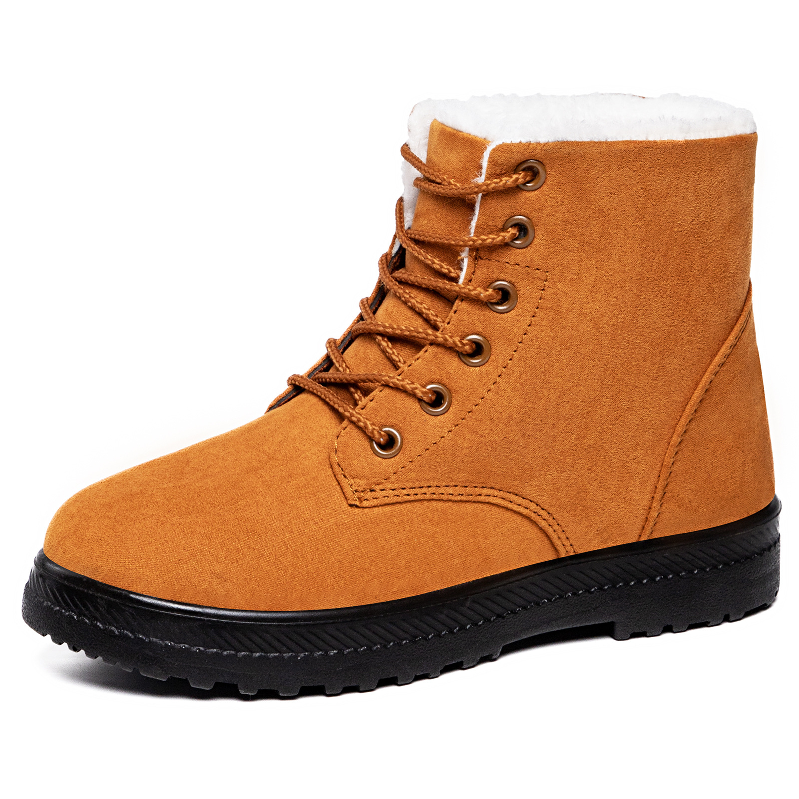 Women's snow boots, cold-proof and warm cotton shoes, fleece and thickened cotton boots, high-top Dr. Martens boots, cross-border large-sized women's boots Item Picture