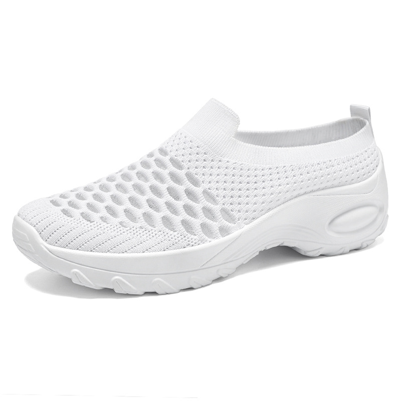 Women's casual shoes, cross-border trade women's shoes, breathable mesh shoes, one-foot mom shoes, soft soles, not tiring feet, single shoes Item Picture