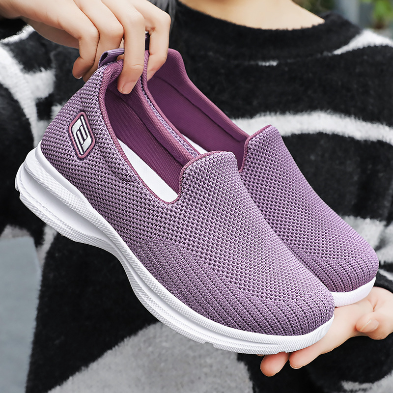 New spring styles of women's shoes, versatile and suitable for women to wear on one foot. Wholesale of cross-border factory comfortable and breathable women's shoes full figure