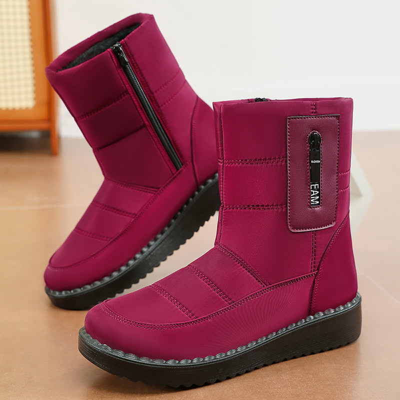 New winter cotton shoes for women, thickened and warm snow boots, cross-border large-sized outdoor comfortable high-top cotton boots Specification drawing