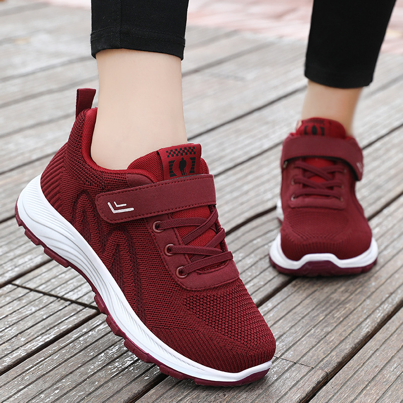 Women's walking shoes, shoes for middle-aged and elderly mothers, Velcro casual shoes, breathable and non-smelly feet, mesh shoes, versatile single shoes details Picture