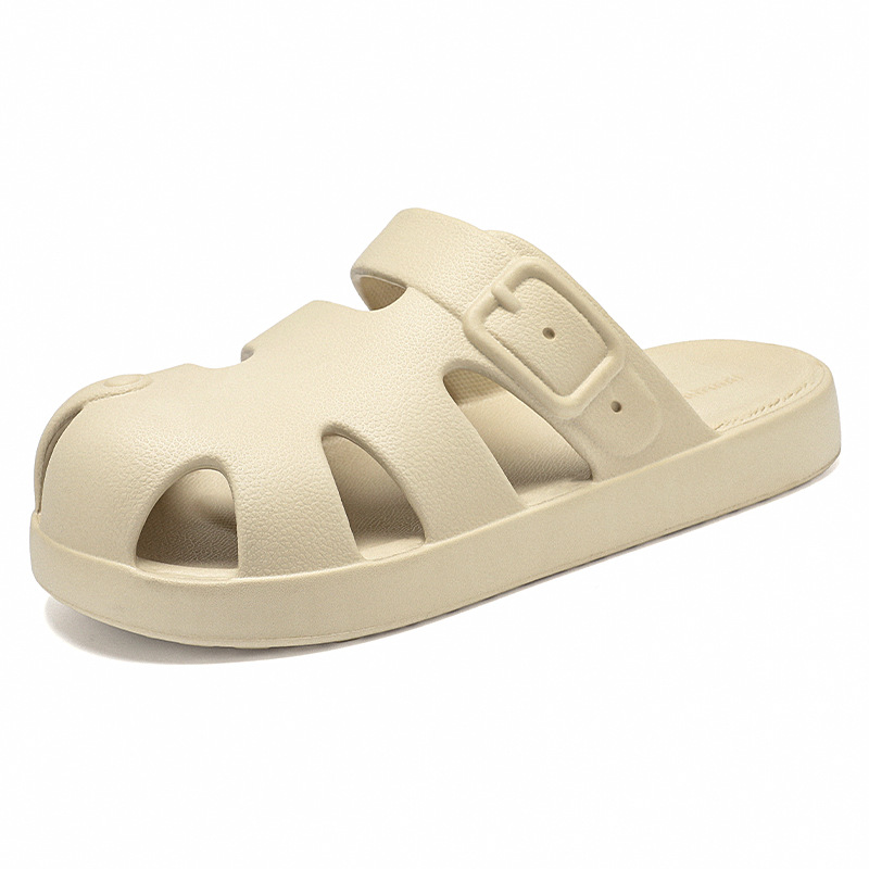 Baotou half-slipper breathable and non-smelly clogs, summer new style shoes, men's casual shoes, hollowed-out soft-soled single shoes Item Picture