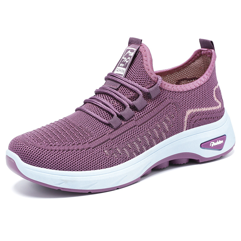 Women's sports shoes cross-border consignment, single shoes, soft soles, comfortable and casual shoes, breathable flying woven shoes, non-stuffy feet, mesh shoes Item Picture