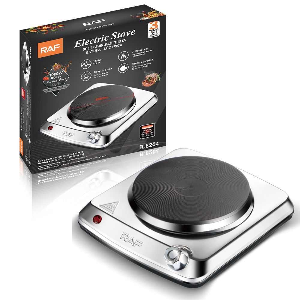 RAF cross-border European standard single-stove double-burner stainless steel model is a bestseller. It is an electric stove for cooking rice and boiling water, adjustable and not picky about the pot Application Scenario