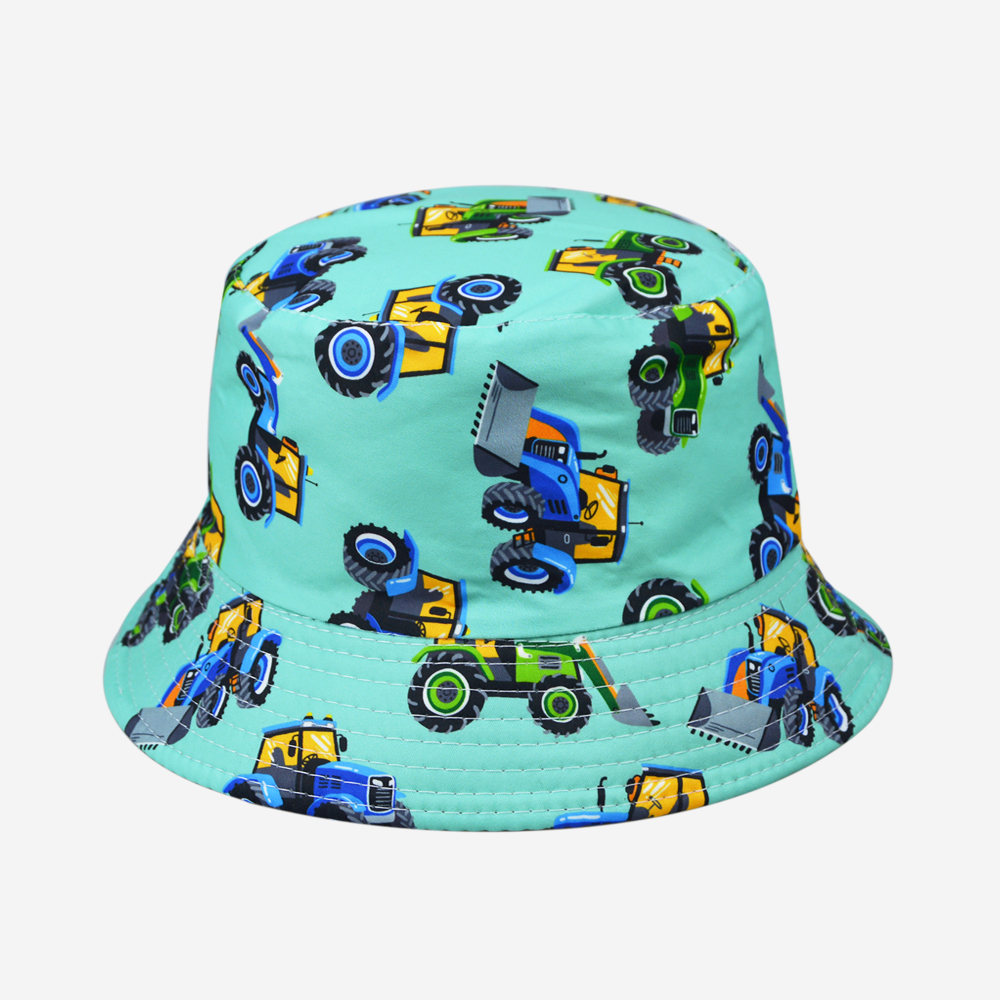 New spring and summer mini excavator, double-sided fisherman's hat, cute cartoon, versatile, outdoor sunshade and sun protection, foldable for easy carrying, unisplendour, 54CM fisherman's hat for both men and women details Picture