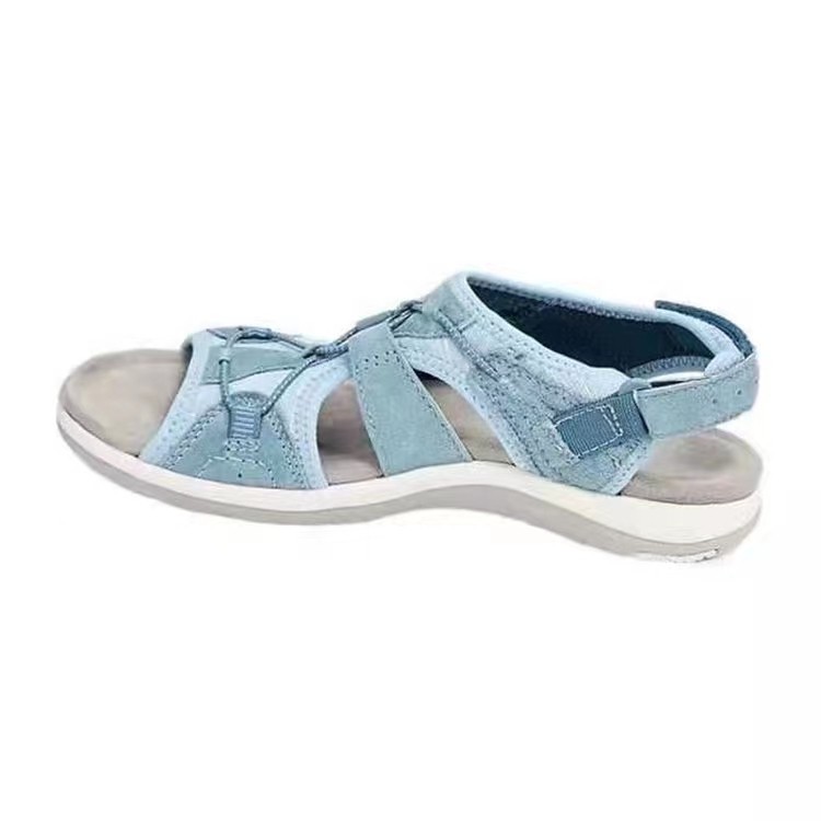 Thick-soled sandals in stock, summer beach shoes, round-toed breathable casual sandals, large-sized flat beach sandals for export Specification drawing