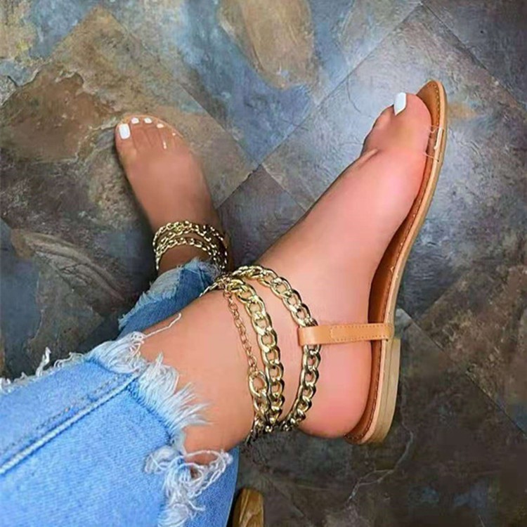 wish's new strappy sandals for women in 2021, independent station AliExpress, large-sized chain AliExpress women's shoes full figure