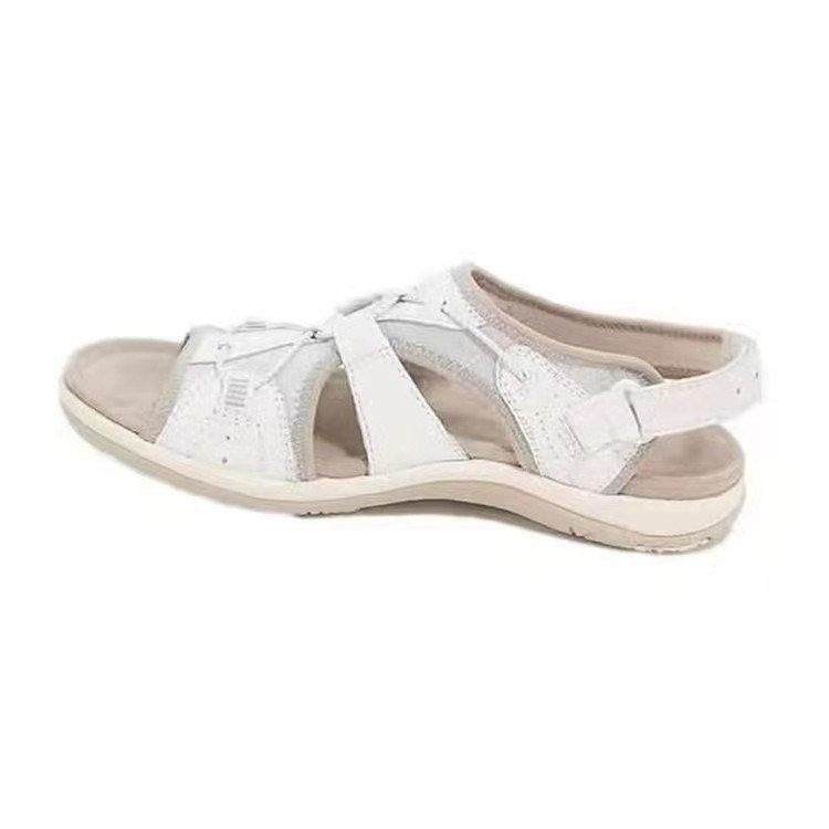 Thick-soled sandals in stock, summer beach shoes, round-toed breathable casual sandals, large-sized flat beach sandals for export details Picture