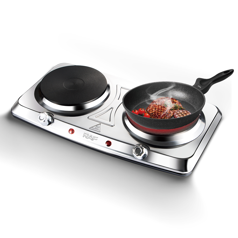 RAF cross-border European standard single-stove double-burner best-selling stainless steel electric stove for cooking rice and boiling water, adjustable and not picky about the pot Specification drawing