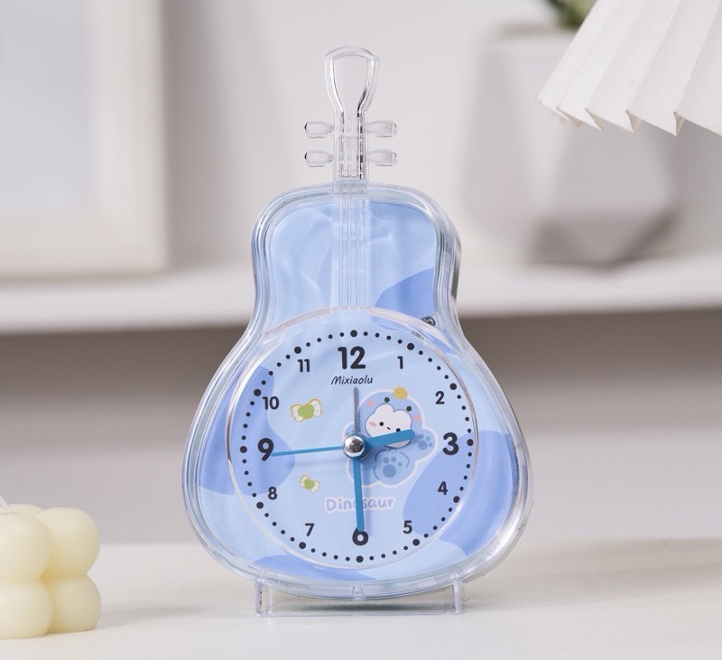 Wholesale cartoon alarm clocks with night lights, violin alarm clocks, children and students' special clocks, cute silent alarm clocks, popular online alarm clocks, cooking timers, alarm clocks, table clocks and wall clocks detail image 7