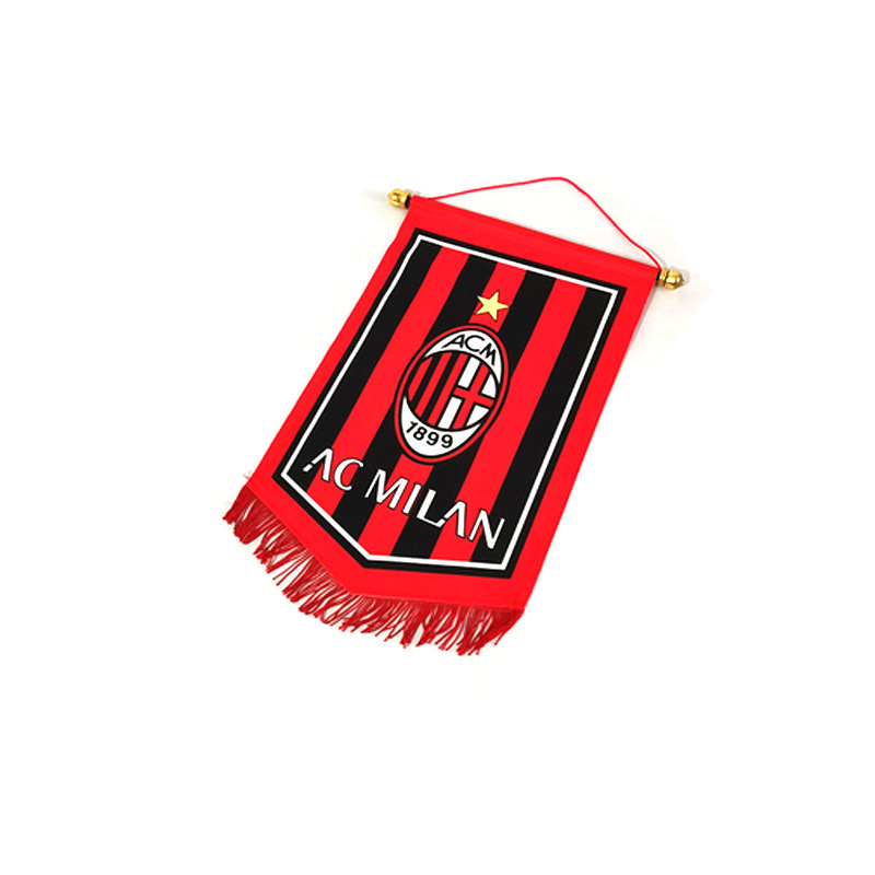 Chuangdong Flag Cross-border Football Team Club Exchange Flag, Oxford Cloth pentagonal flag, fan supplies, bar decoration, hanging flag customization Item Picture