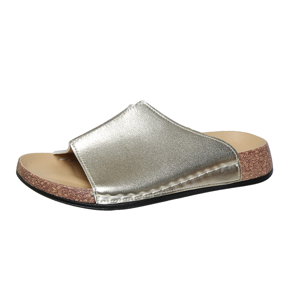Comfortable wedge heel standing slippers for cross-border European and American trade women, simple and large-sized 2025 new style flip-flops for women Item Picture