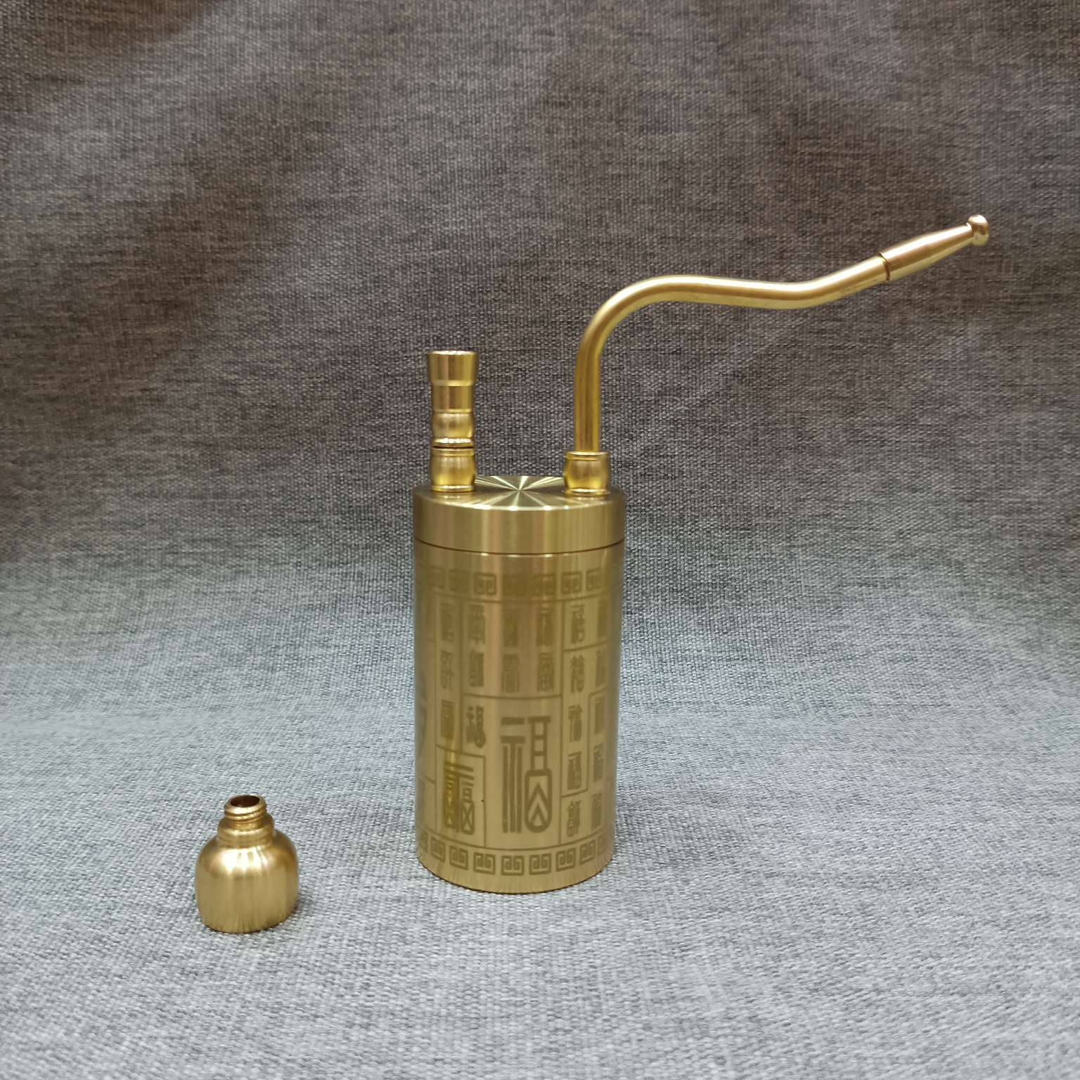 Zhonggong Craft Baifu Dual-purpose brushed water-filtering Pipe Portable hookah detail image 5