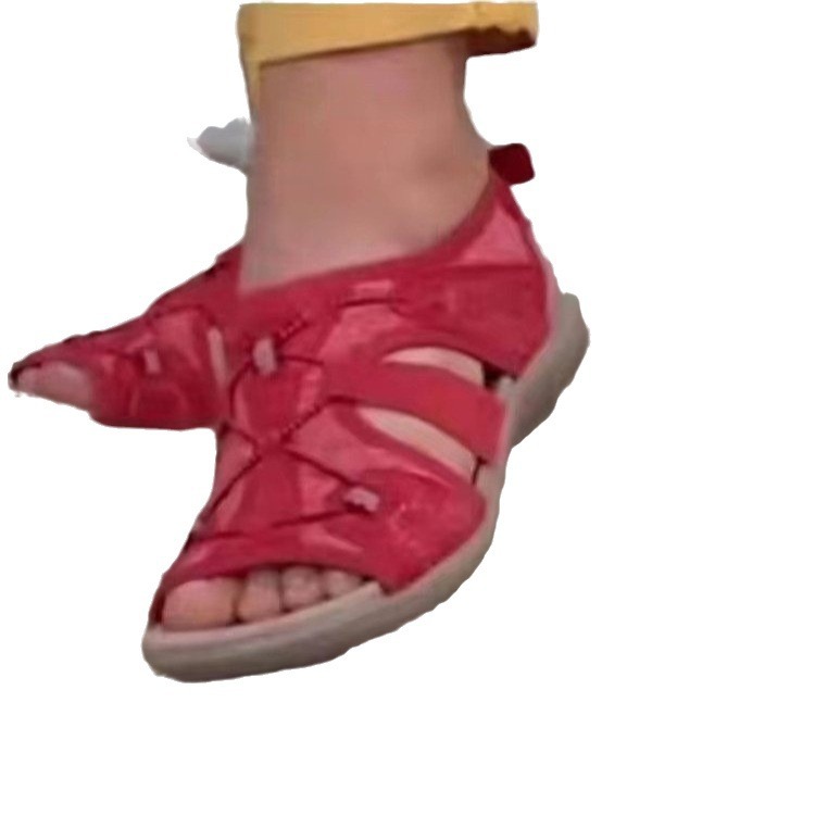 Thick-soled sandals in stock, summer beach shoes, round-toed breathable casual sandals, large-sized flat beach sandals for export Item Picture