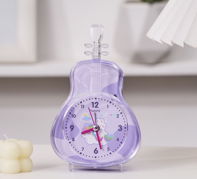 Wholesale cartoon alarm clocks with night lights, violin alarm clocks, children and students' special clocks, cute silent alarm clocks, popular online alarm clocks, cooking timers, alarm clocks, table clocks and wall clocks detail image 8