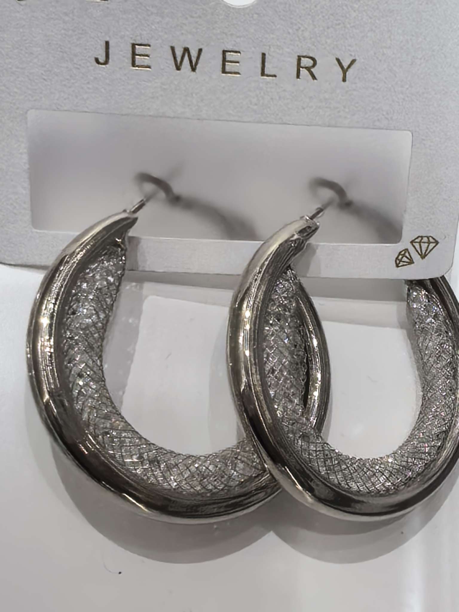 时尚金丝网耳环烧焊水钻耳饰简约气质耳环女款百搭耳饰品耳环