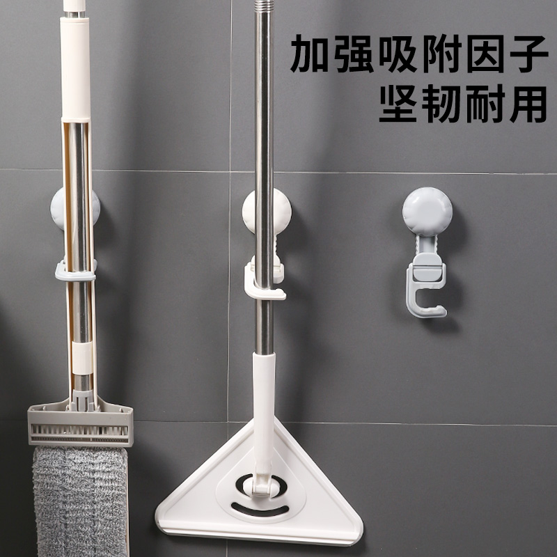 吸盘旋转挂钩免打孔强力无痕可拆卸厨房浴室多功能收纳壁挂置物架 挂钩无痕挂钩袜子钩子门后挂钩挂钩金属s形详情图1