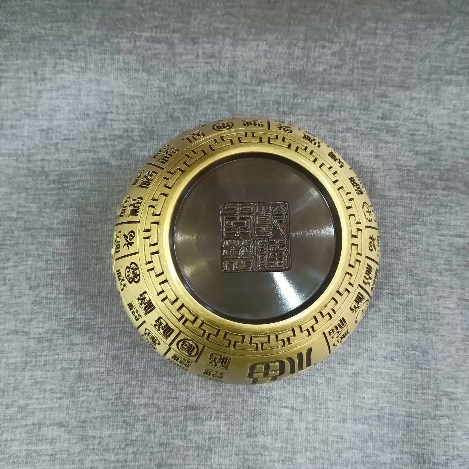 Zhonggong Craft Copper Bai Fu Rice Jar 11.5 cm Handicraft Study and Office Decoration detail image 7