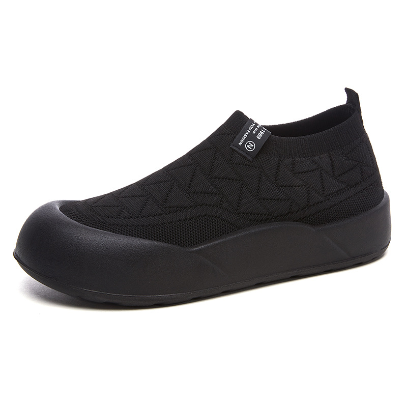 Women's shoes, casual shoes, versatile and fashionable women's single shoes, soft soles, comfortable nurse shoes, one-step mom shoes, breathable flying woven shoes Item Picture