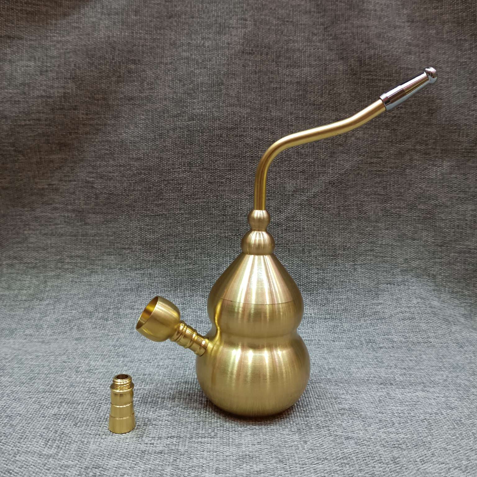 Zhonggong Craft Baifu Dual-purpose brushed water-filtering Pipe Portable hookah detail image 6