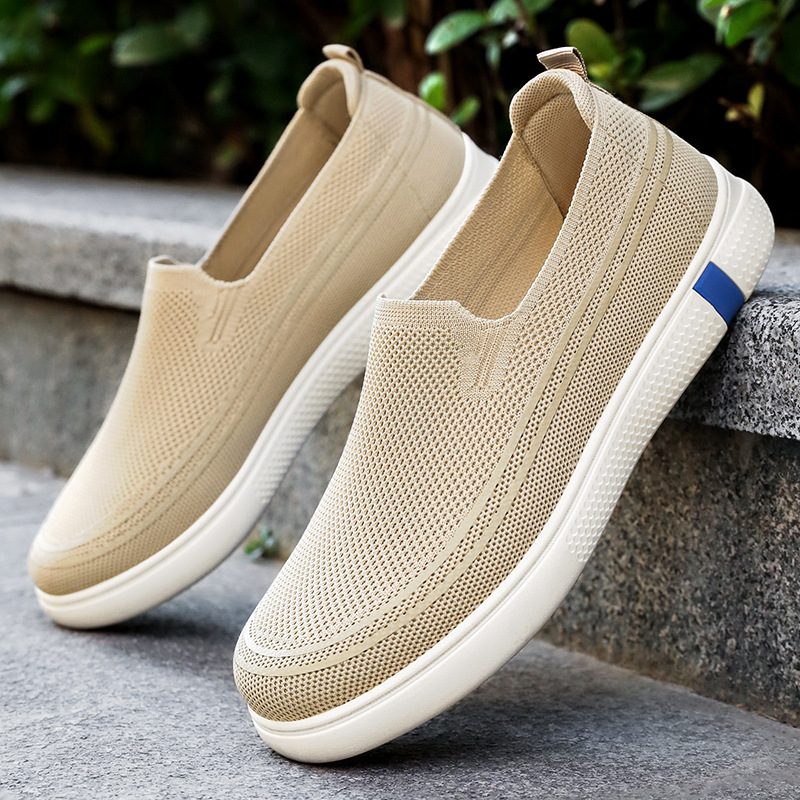 Men's casual shoes, breathable mesh shoes, soft-soled comfortable men's shoes, versatile single shoes, large-sized old Beijing cloth shoes details Picture