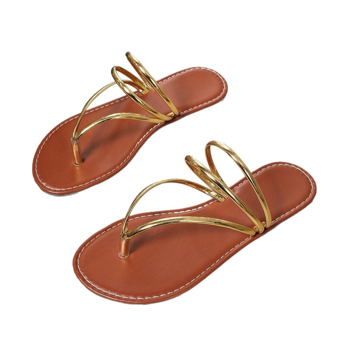 In the summer of 2025, this is a new collection of simple, slender, fairy-like two-piece flip-flops that are versatile and suitable for women to wear outside Item Picture