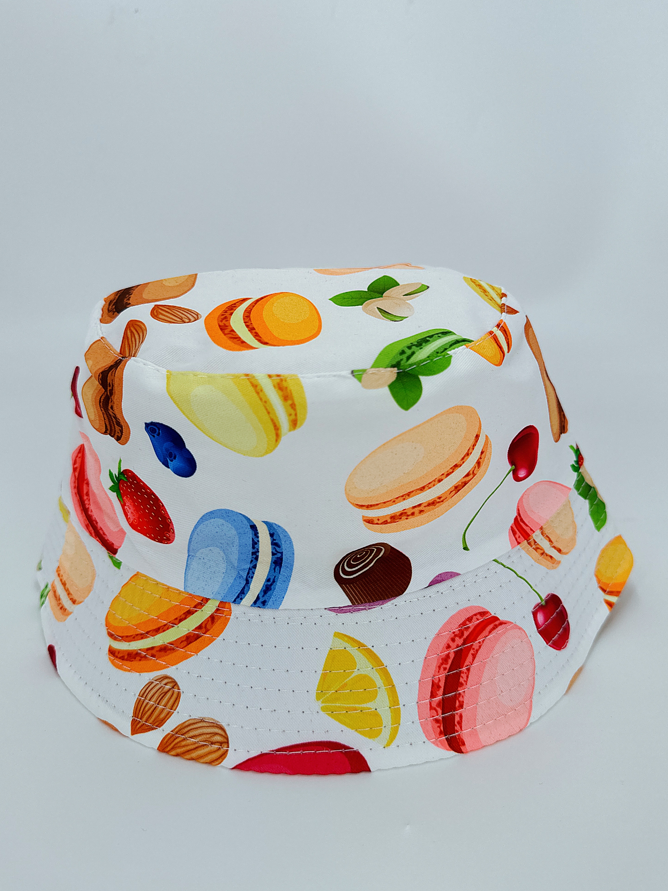 Spring and summer new Hamburg multi-printed double-sided fisherman's hat, cute cartoon, versatile, outdoor sun protection and sun protection, foldable for easy carrying, unisply-style, both pier circumference 54CM fisherman's hat Item Picture