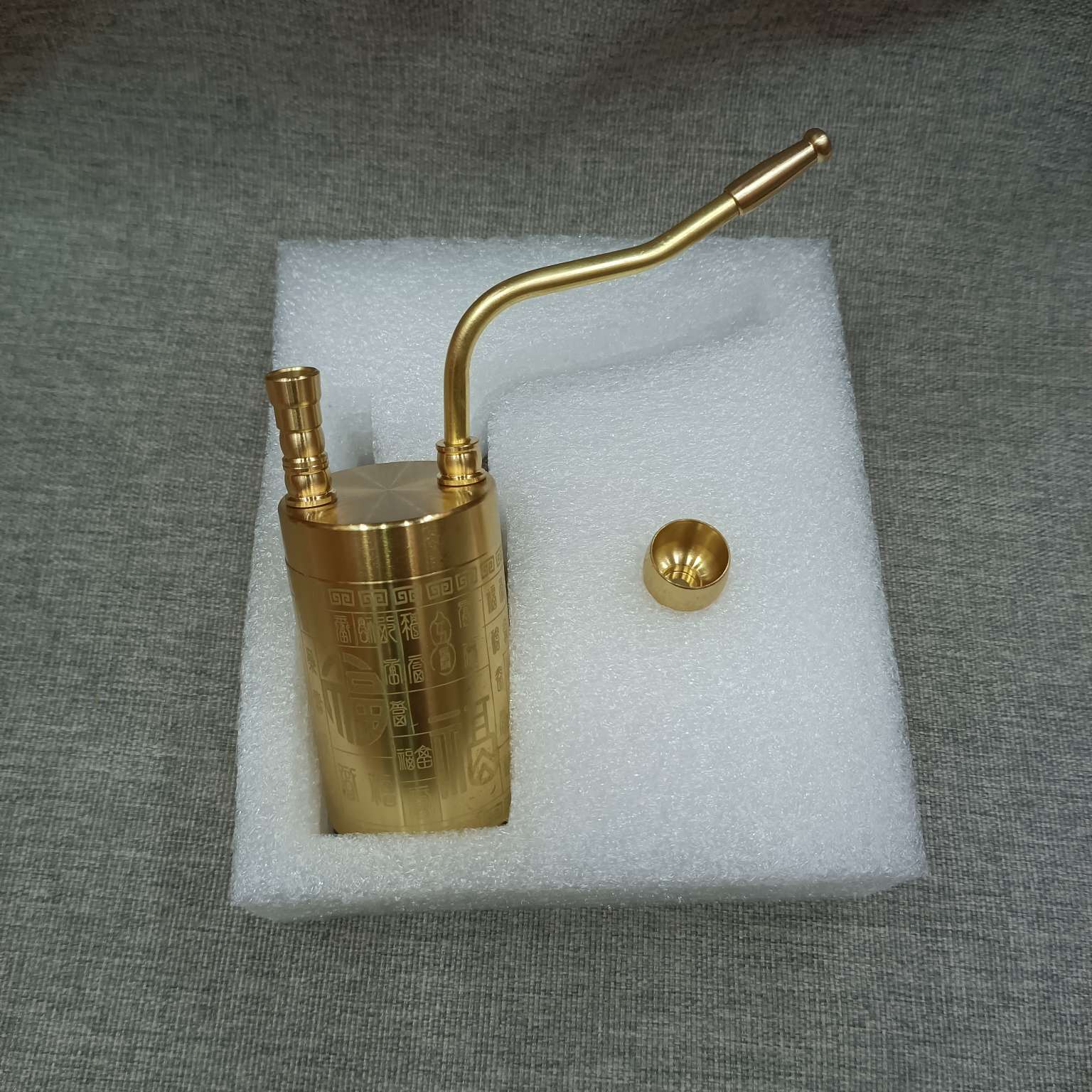 Zhonggong Craft Baifu Dual-purpose brushed water-filtering Pipe Portable hookah detail image 11